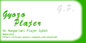 gyozo plajer business card